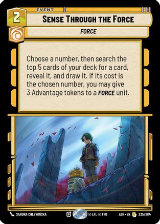 Sense Through the Force (235/264) - AOTE - Rare