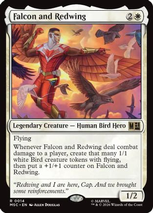 Falcon and Redwing (Surge Foil) (MSC-014) - rare - Foil