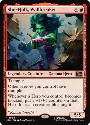 She-Hulk, Wallbreaker (Surge Foil) (MSC-060) - rare - Foil