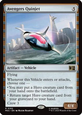 Avengers Quinjet (Surge Foil) (MSC-102) - rare - Foil