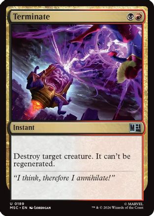 Terminate (Surge Foil) (MSC-189) - uncommon - Foil