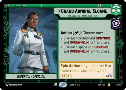 Grand Admiral Sloane - Holding the Empire Together (7/264) - AOTE - Rare
