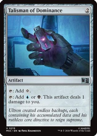 Talisman of Dominance (Surge Foil) (MSC-219) - uncommon - Foil