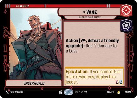 Vane - Quarrelsome Pirate (12/264) - AOTE - Rare