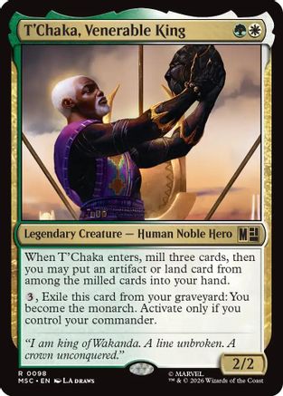 T'Chaka, Venerable King (Surge Foil) (MSC-098) - rare - Foil