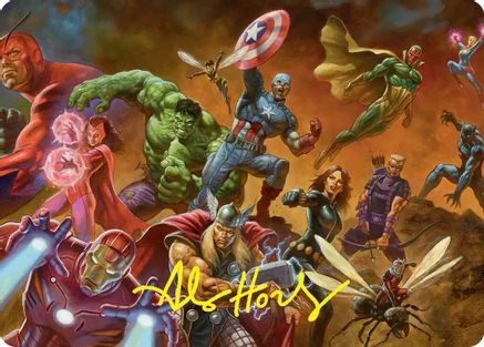 Avengers Assemble! Art Card (Gold-Stamped Signature) (AAMSH-001) - special