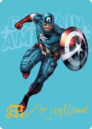 Captain America, Super-Soldier Art Card (Gold-Stamped Signature) (AAMSH-021) - special