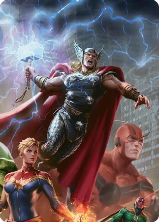 Thor, Guardian of Midgard Art Card (AAMSH-003) - special