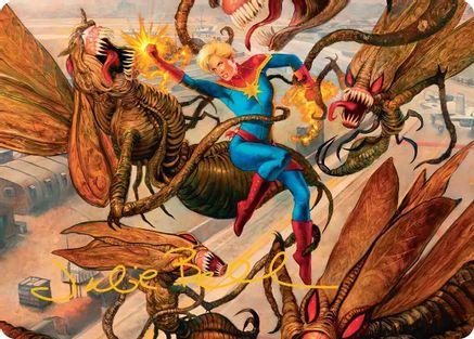 Captain Marvel, Apex Avenger Art Card (Gold-Stamped Signature) (AAMSH-036) - special
