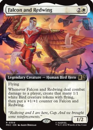 Falcon and Redwing (Extended Art) (MSC-304) - rare - Foil
