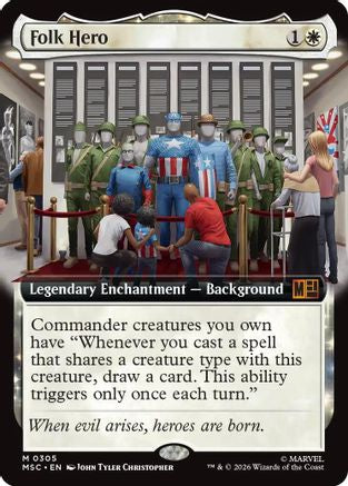 Folk Hero (Extended Art) (MSC-305) - mythic - Foil