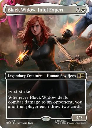 Black Widow, Intel Expert (Borderless) (MSC-504) - rare - Foil