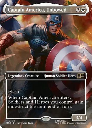Captain America, Unbowed (Borderless) (MSC-505) - rare