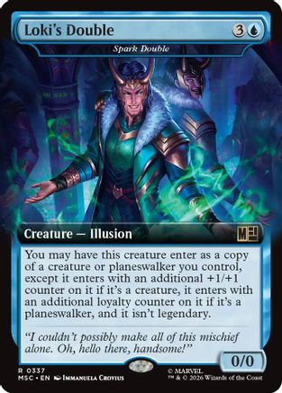 Loki's Double - Spark Double (Extended Art) (MSC-337) - rare - Foil