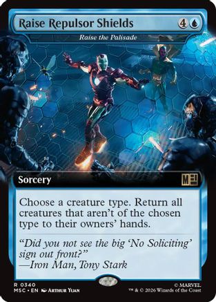 Raise Repulsor Shields - Raise the Palisade (Extended Art) (MSC-340) - rare
