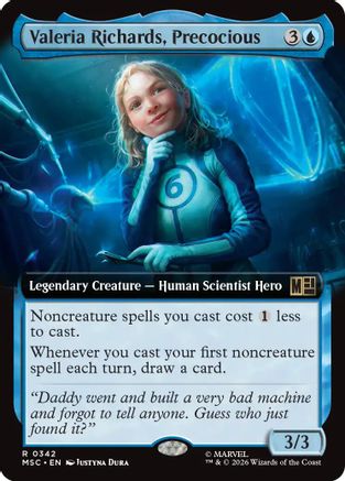 Valeria Richards, Precocious (Extended Art) (MSC-342) - rare - Foil