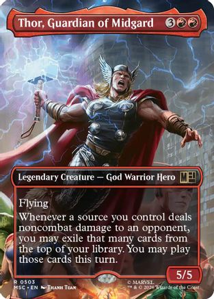 Thor, Guardian of Midgard (Borderless) (MSC-503) - rare