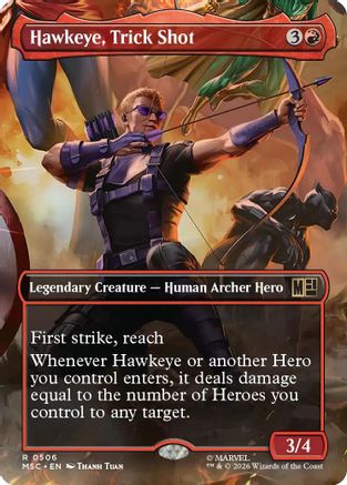 Hawkeye, Trick Shot (Borderless) (MSC-506) - rare - Foil