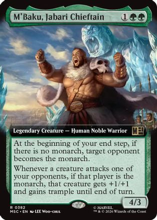 M'Baku, Jabari Chieftain (Extended Art) (MSC-382) - rare - Foil