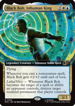 Black Bolt, Inhuman King (Extended Art) (MSC-394) - rare