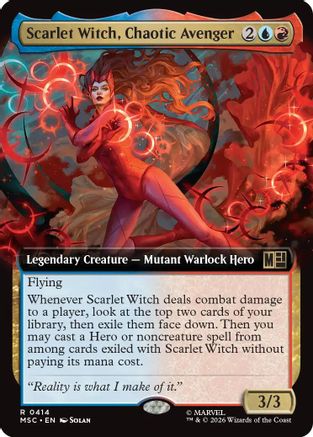 Scarlet Witch, Chaotic Avenger (Extended Art) (MSC-414) - rare - Foil