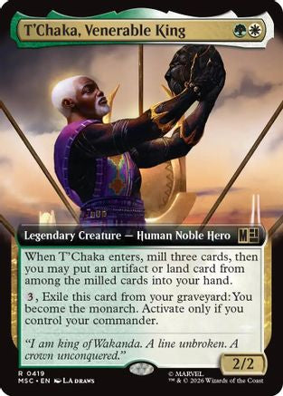 T'Chaka, Venerable King (Extended Art) (MSC-419) - rare