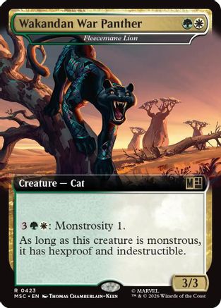 Wakandan War Panther - Fleecemane Lion (Extended Art) (MSC-423) - rare