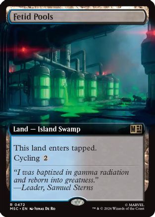 Fetid Pools (Extended Art) (MSC-472) - rare - Foil