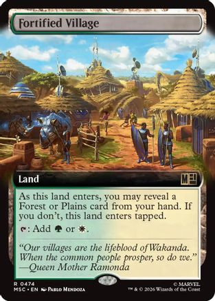 Fortified Village (Extended Art) (MSC-474) - rare