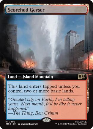 Scorched Geyser (Extended Art) (MSC-492) - rare