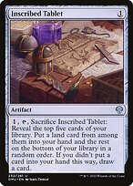 Inscribed Tablet (DMU-232) - uncommon - Foil