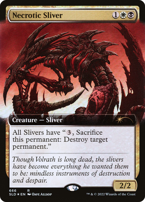 Necrotic Sliver (SLD-666) - rare: (Extended Art) - Foil