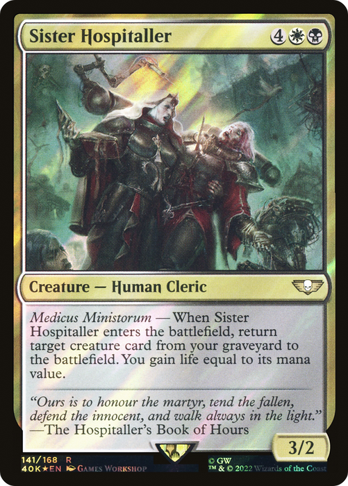 Sister Hospitaller (40K-141★) - rare - Foil