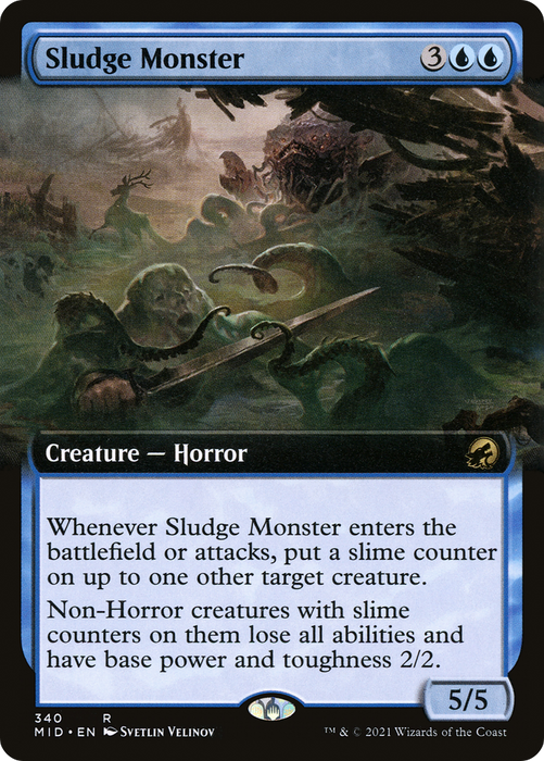 Sludge Monster (MID-340) - rare: (Extended Art) - Foil