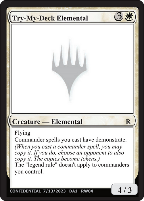 Try-My-Deck Elemental (UNK-RW04F) - rare