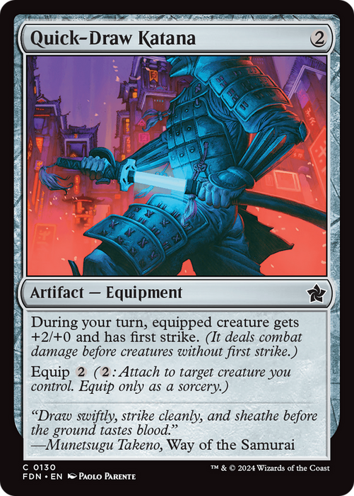 Quick-Draw Katana (FDN-130) - common - Foil