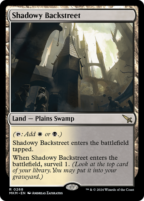 Shadowy Backstreet (MKM-268) - rare - Foil