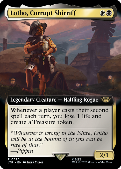 Lotho, Corrupt Shirriff (LTR-370) - rare: (Extended Art) - Foil