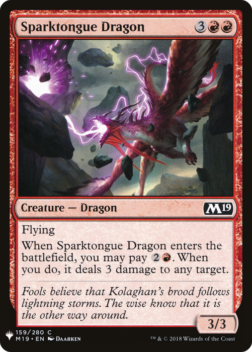 Sparktongue Dragon (LIST-M19-159) - common