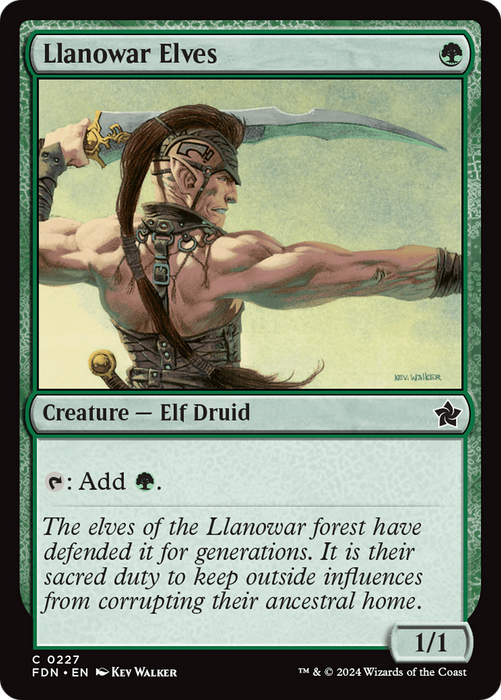 Llanowar Elves (FDN-227) - common - Foil