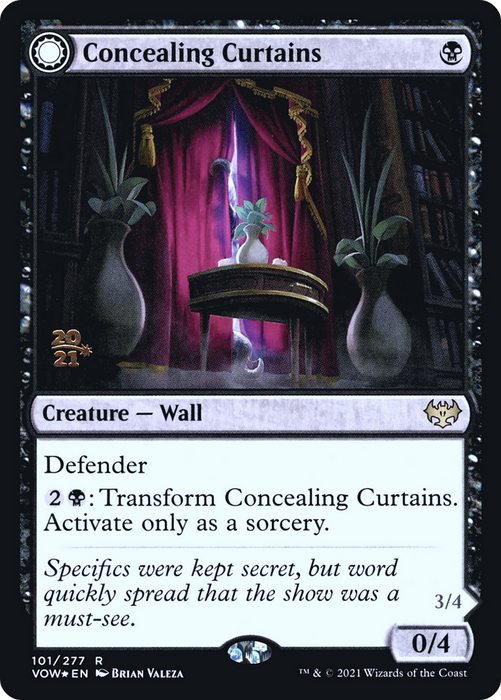 Concealing Curtains // Revealing Eye (PRE-101S) - rare: (Double Faced Transform) - Foil