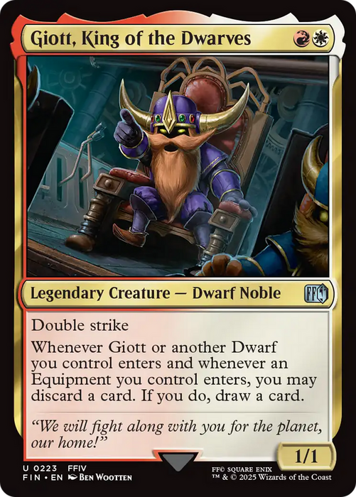 Giott, King of the Dwarves (FIN-223) - uncommon - Foil