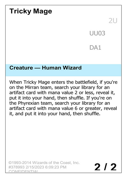 Tricky Mage (UNK-UU03) - uncommon