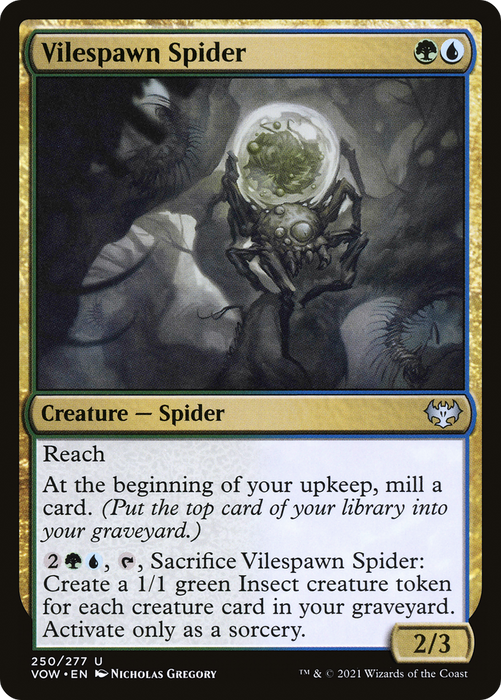 Vilespawn Spider (VOW-250) - uncommon - Foil