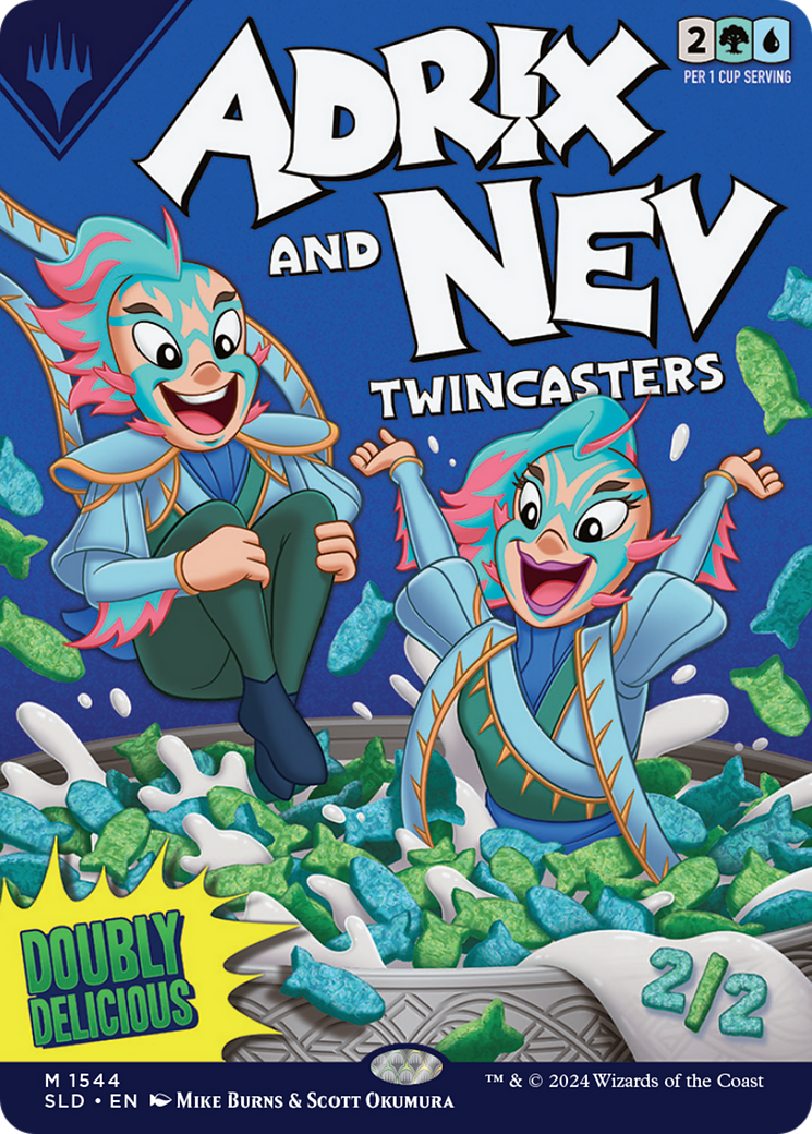 Adrix and Nev, Twincasters // Adrix and Nev, Twincasters (SLD-1544) - mythic (Borderless) - Foil