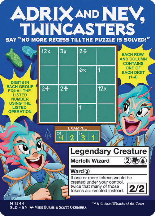 Adrix and Nev, Twincasters // Adrix and Nev, Twincasters (SLD-1544) - mythic (Borderless)