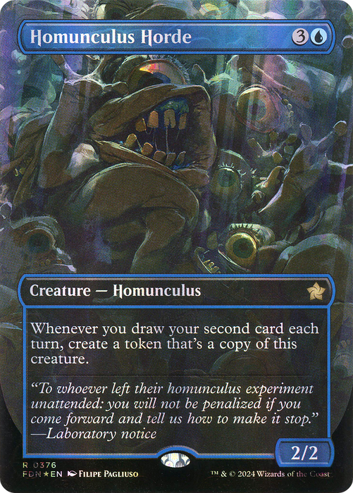 Homunculus Horde (FDN-376) - rare (Borderless) - Foil