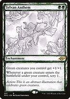 Sylvan Anthem (MH2-357) - rare: (Showcase) - Foil