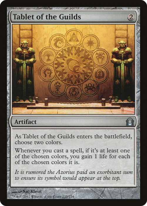Tablet of the Guilds (RTR-235) - uncommon - Foil