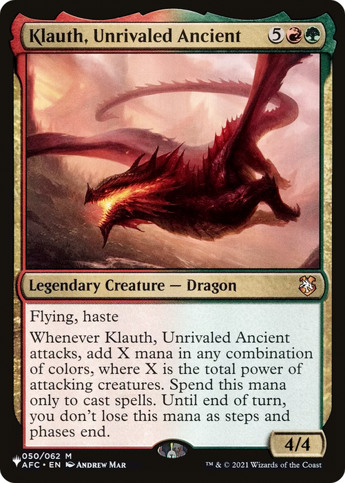 Klauth, Unrivaled Ancient (LIST-AFC-50) - mythic